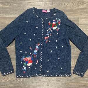 Pappagallo Womens Sweater Size S Ugly Sweater Christmas